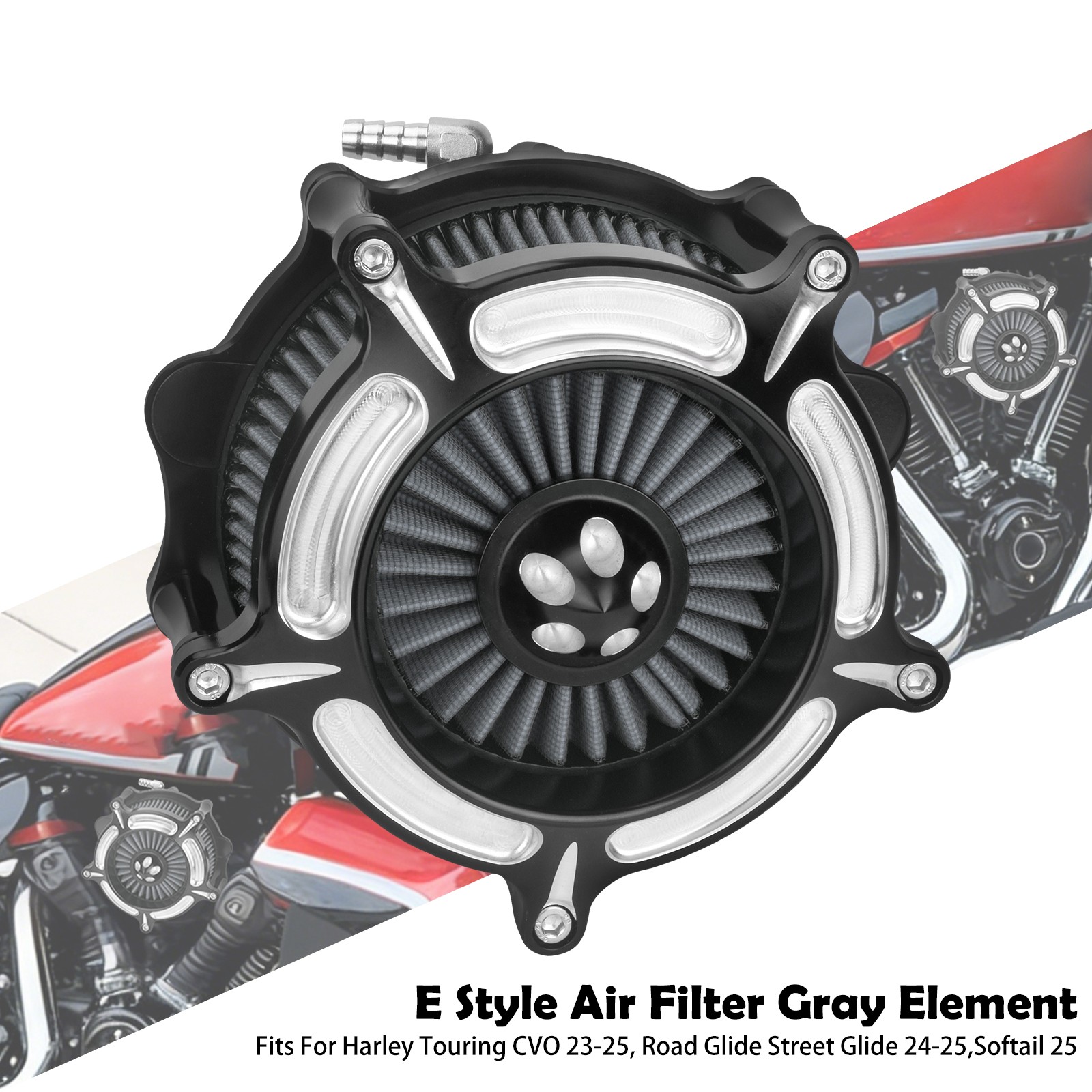 Air Filter Turbine Intake Cleaner For Harley Softail Breakout 25 Touring 24-up