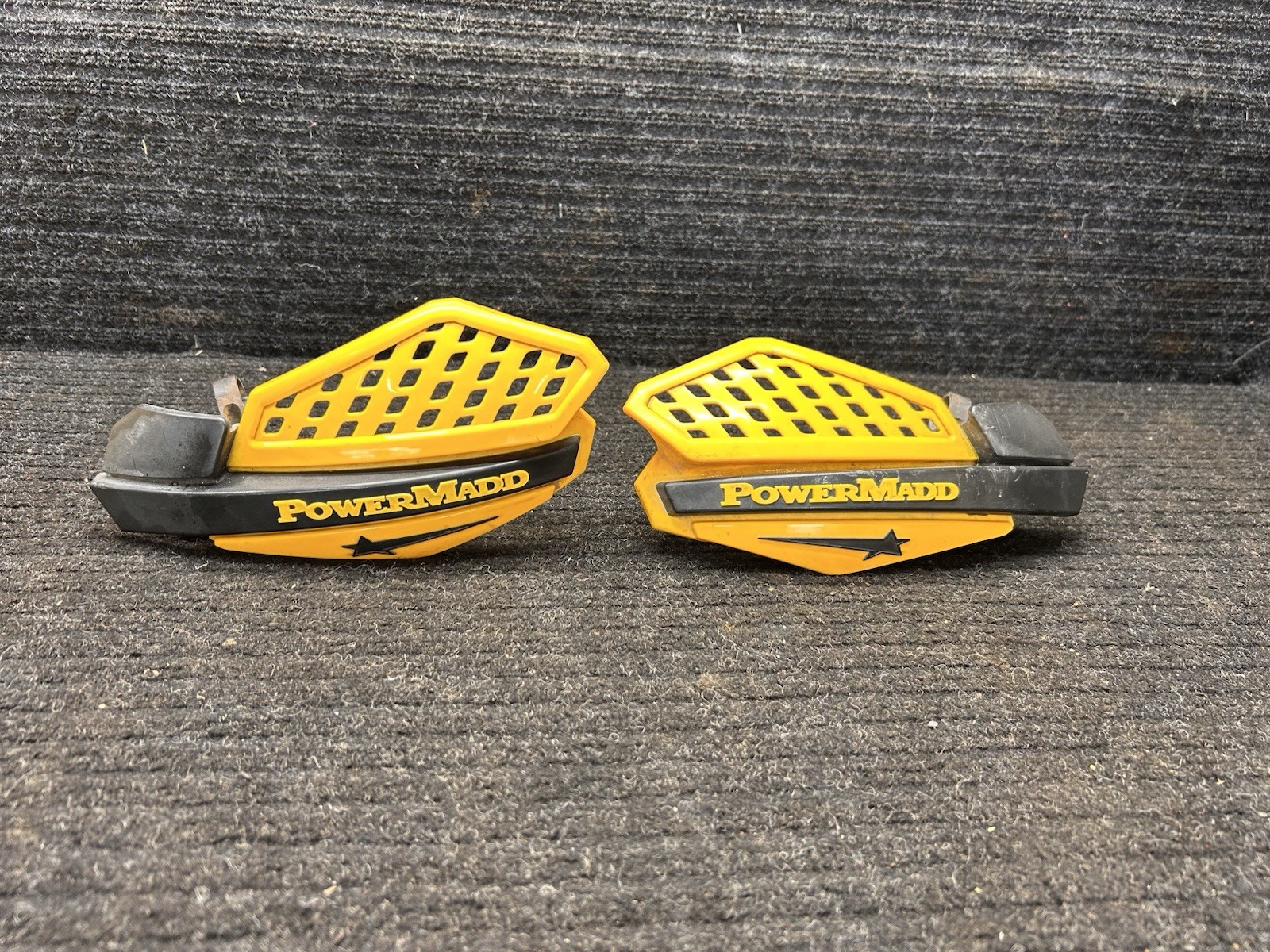 Powermadd Atv Handle Bar Hand Guards Black & Yellow Std Bar Fit 7/8 W Mounts