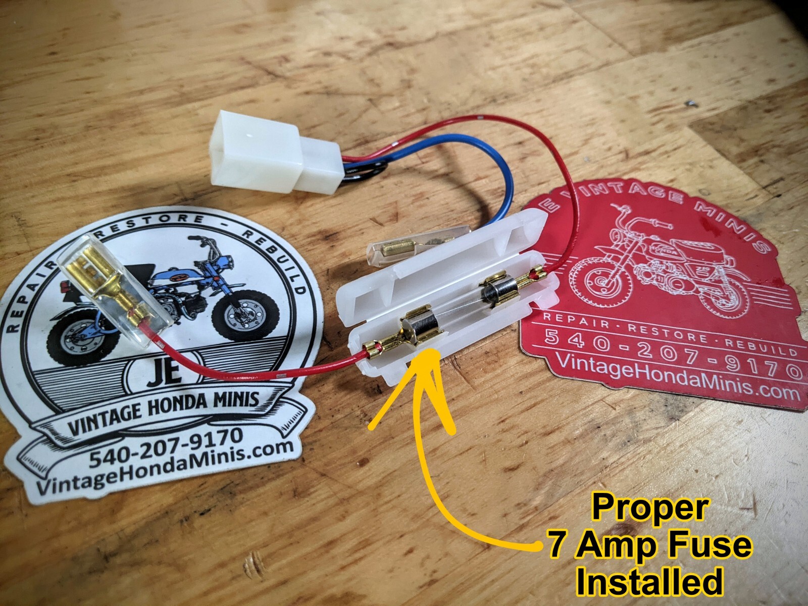Electrical – Fused Pigtail – For 6v Sealed Battery Conversion – Honda CT70 K0