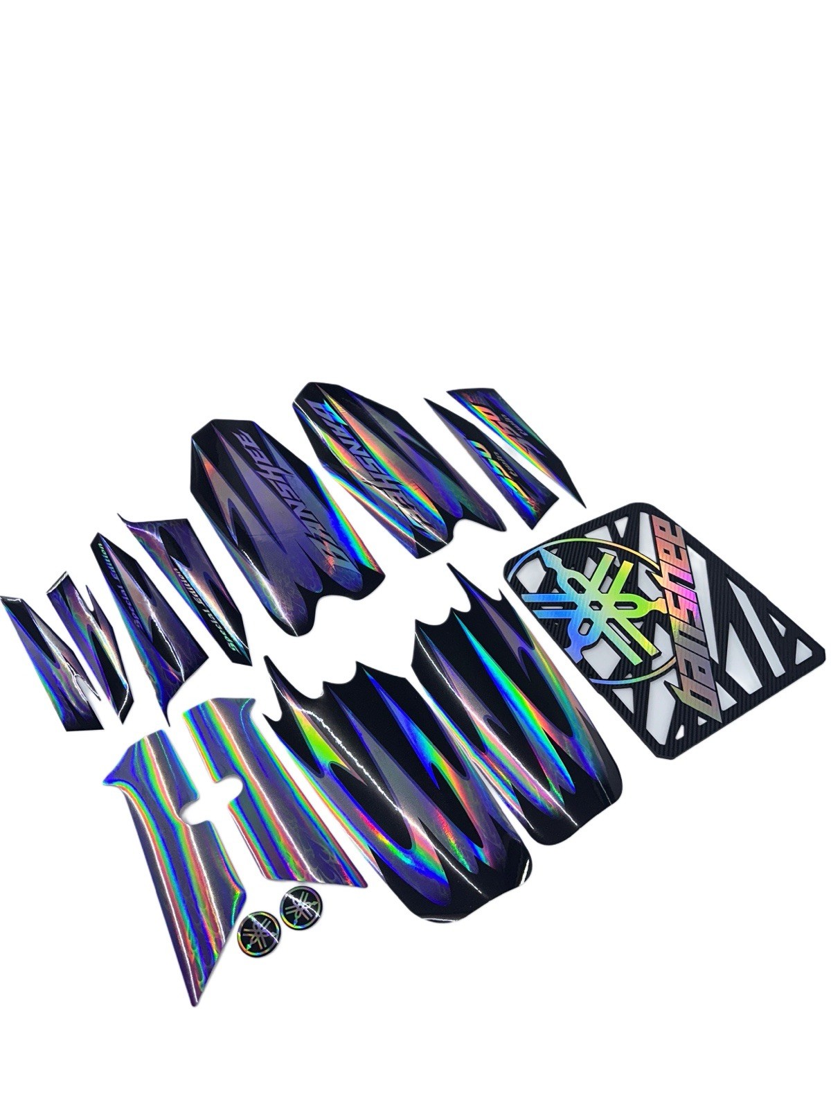 2006 YAMAHA BANSHEE FULL GRAPHICS KIT AND RADIATOR GRILL SET HOLOGRAPHIC FINISH