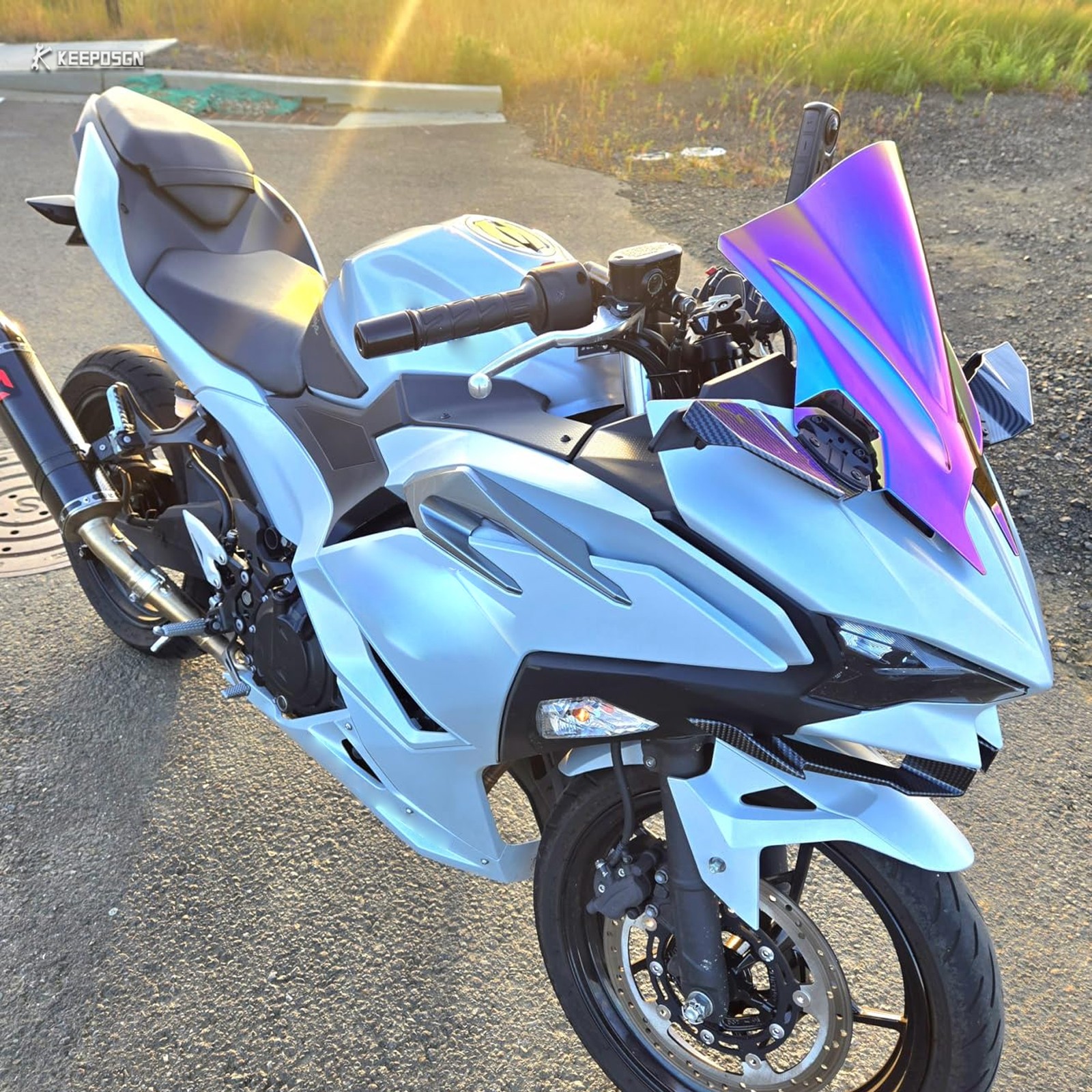 Colorful Double Bubble Windscreen For Kawasaki Ninja 500 ABS KRT 2024 2025 2026