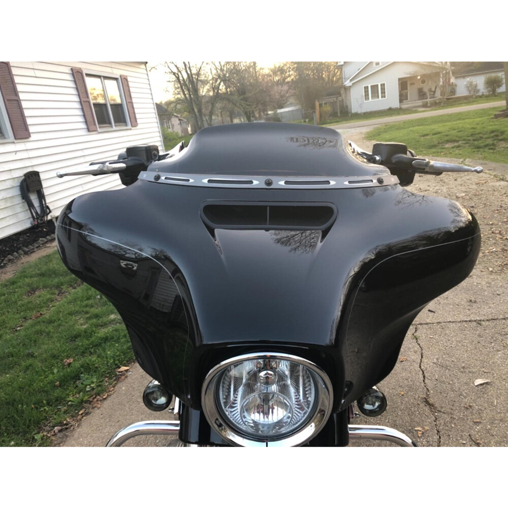 7″Glossy Black Windshield Windscreen For Harley Touring Electra Street Glide 14+