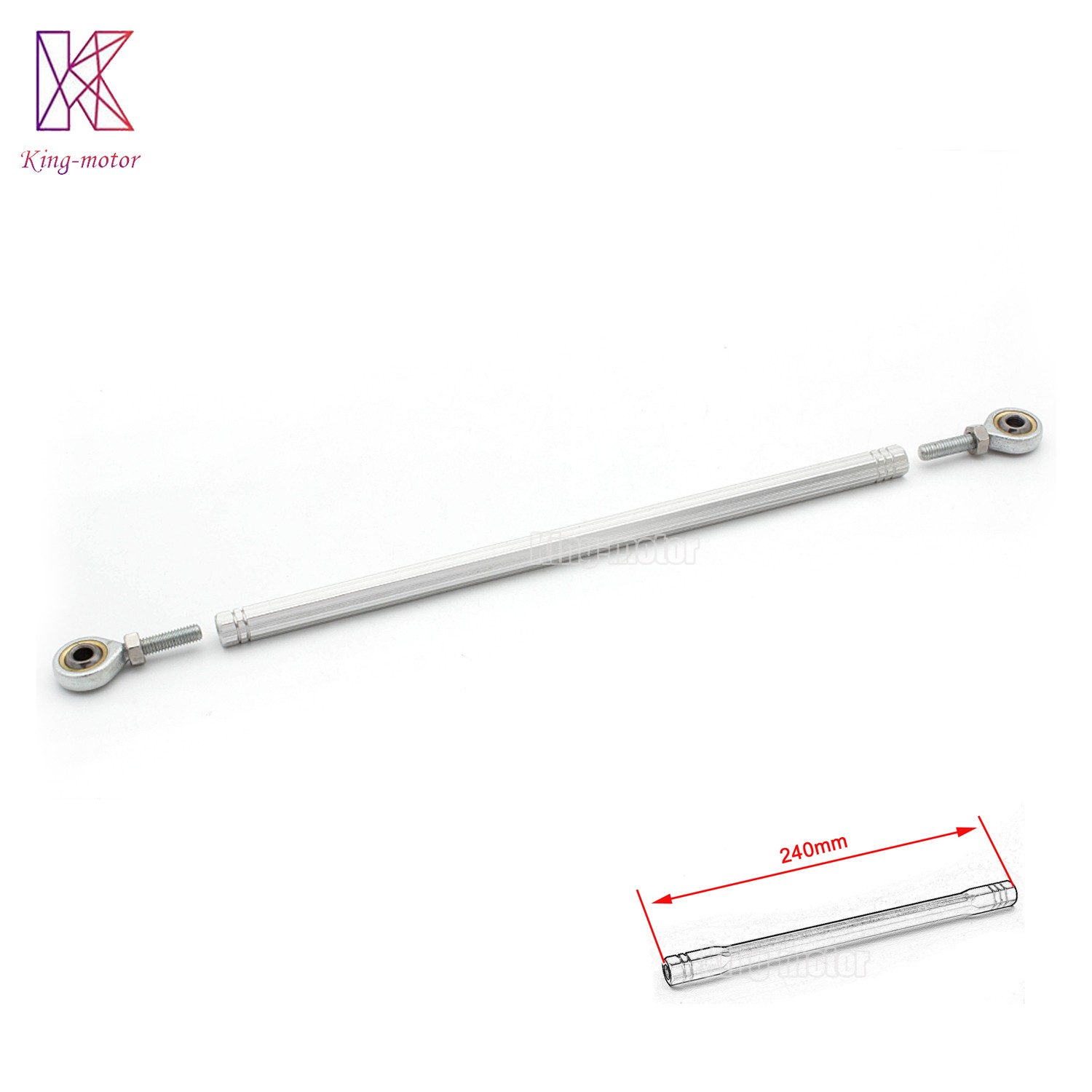CNC Motorcycle 240mm Silver Gear Shift Shifter Rod Linkage Replacement Racing US