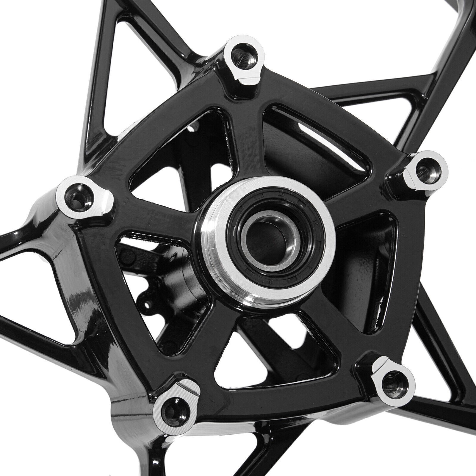 17″ Tubeless Front Wheel Gloss Black For Kawasaki Ninja 650 Z650 Z900 17 18-24
