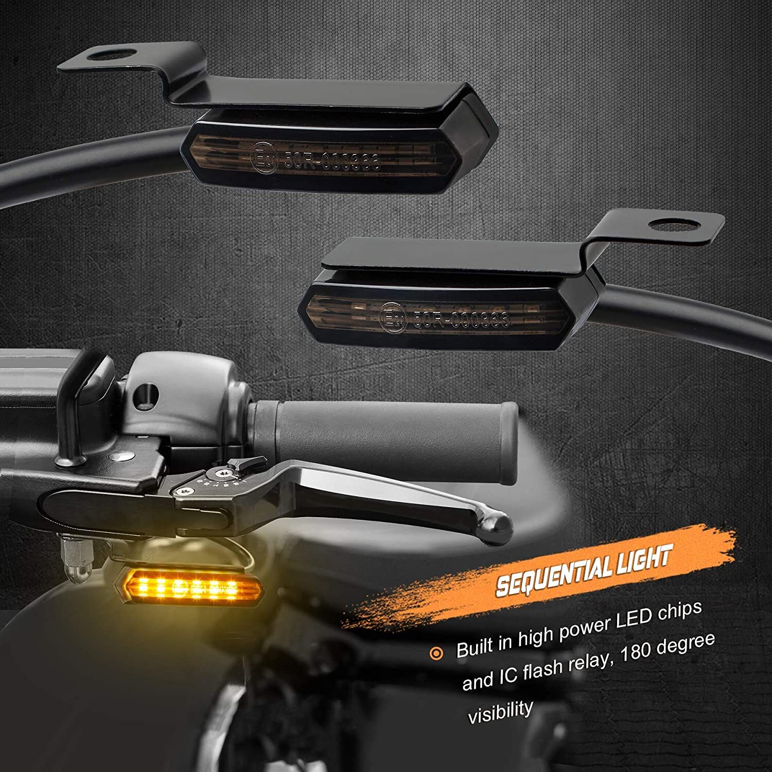 Mini Motorcycle LED Turn Signals Handlebar Lights For Harley Davidson Sportster