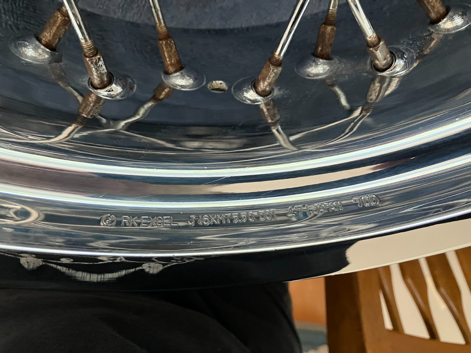 harley shovelhead panhead chopper RK EXCEL 40 spoke 16×5.50 rear wheel vintage