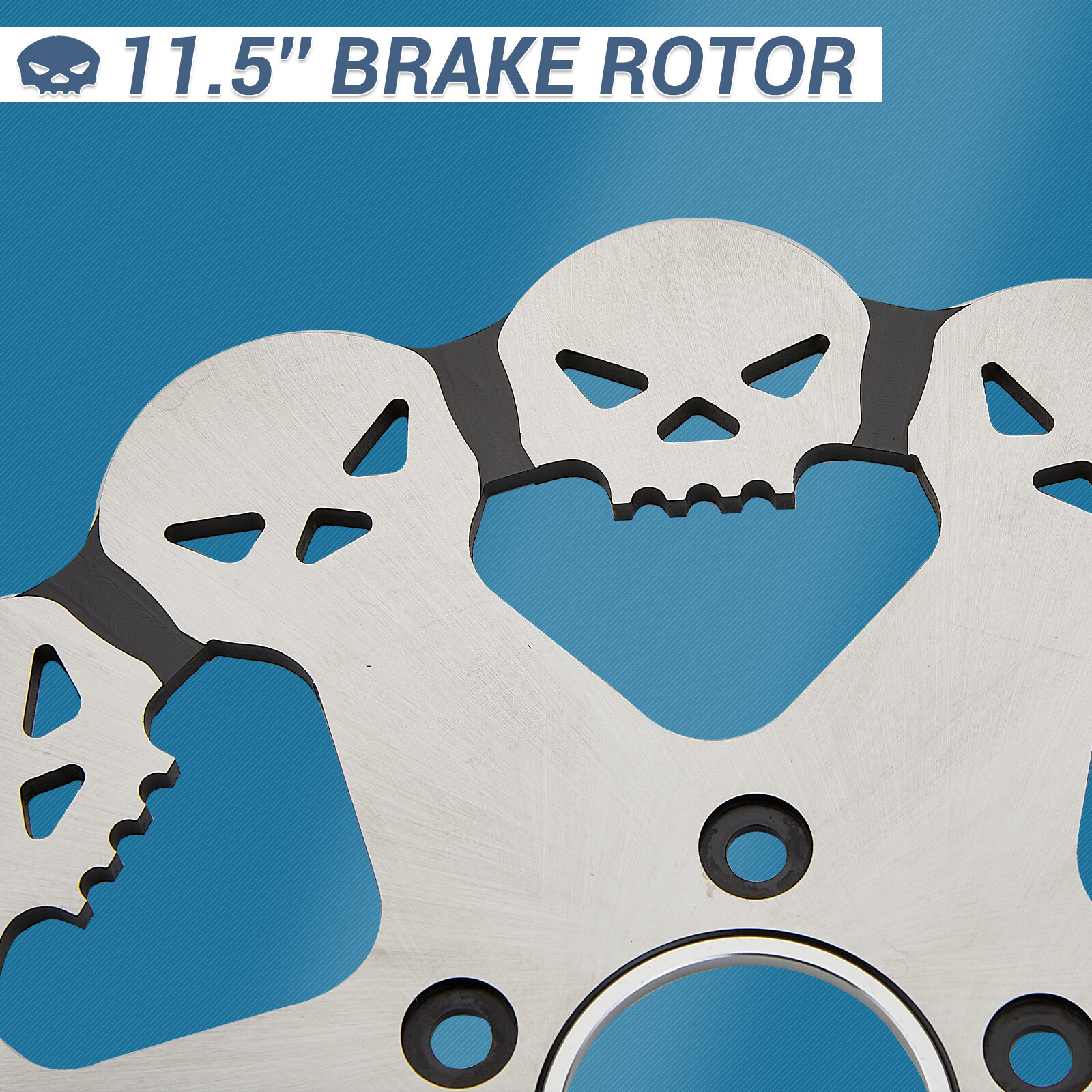 Skull Front Brake Rotor 11.5 for Harley Touring Electra Glide Heritage Dyna