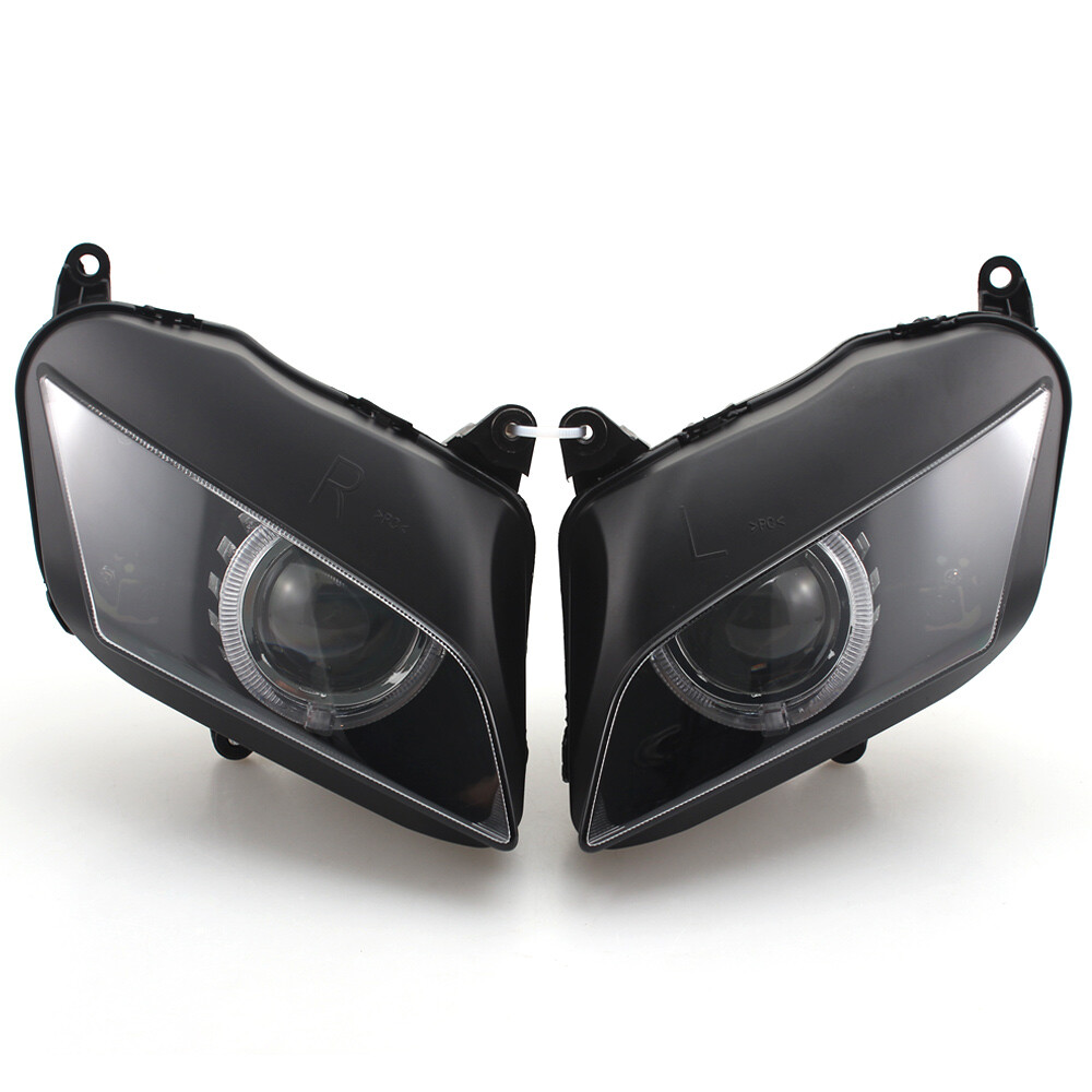Headlight Assembly HID Projector Blue Angel Eyes For Honda CBR600RR 2007-2012 11