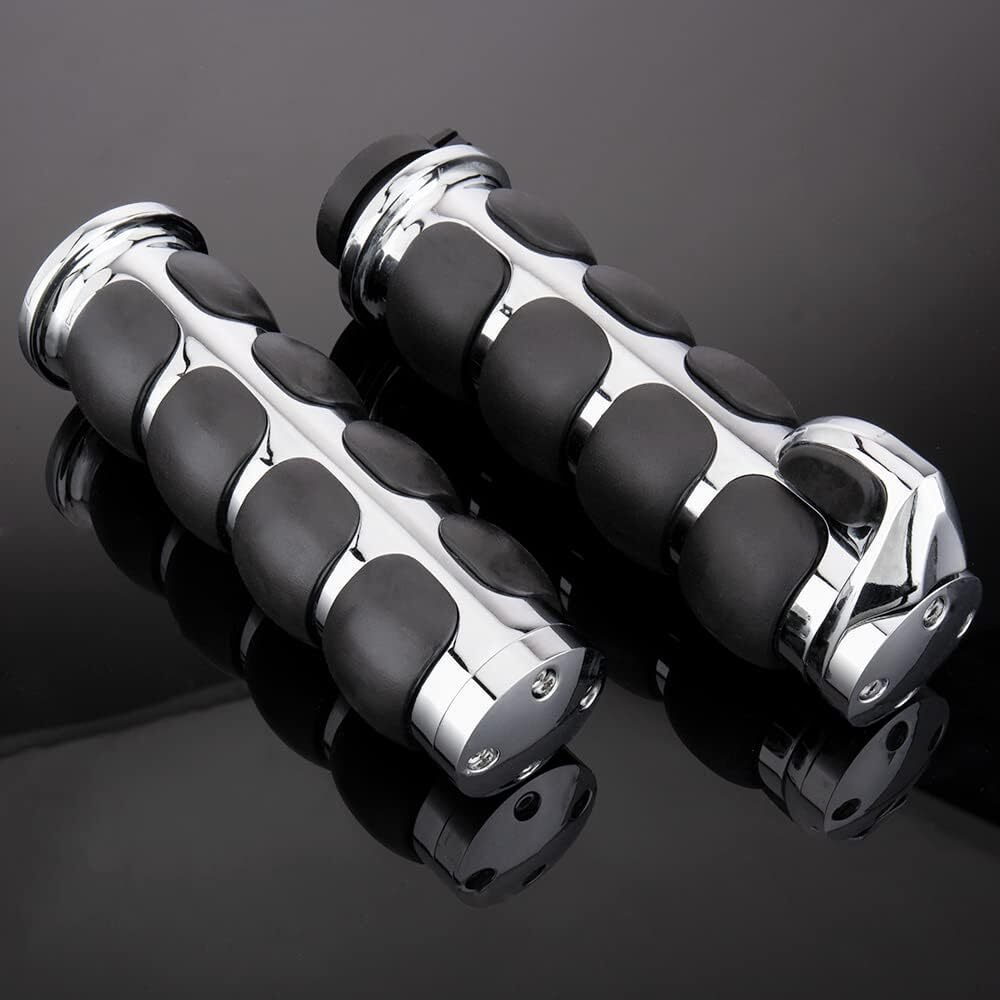 1″ Motorcycle Handle Bar Hand Grips For Harley Road King Softail Electra Glide