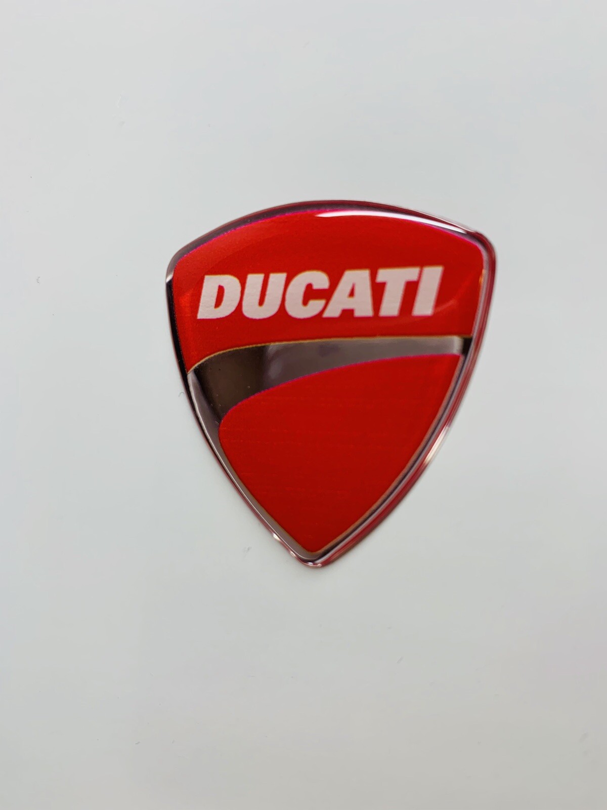 (2)1.5″x1.5″ Ducati Red Motorcycles Big Bike Helmet 3D Decal Raised Domed Emblem