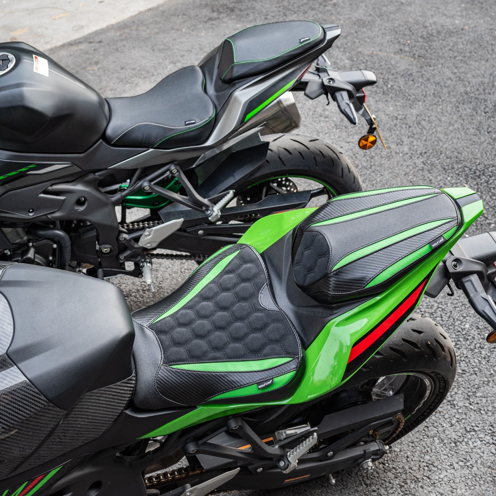 WOLFLINE Rider Pillion Seat for Kawasaki Ninja ZX-4R & ZX-4RR 2023-2025 Full Set
