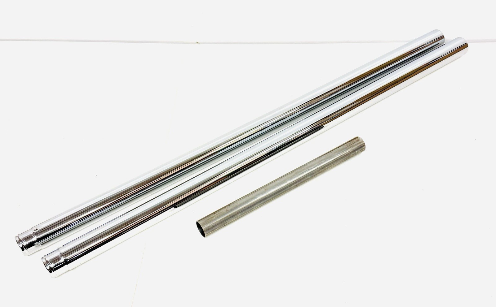 CUSTOM CYCLE ENGINEERING 41MM ULTRA CHROME 38-1/4″ FORK TUBES USA-MADE HARLEY