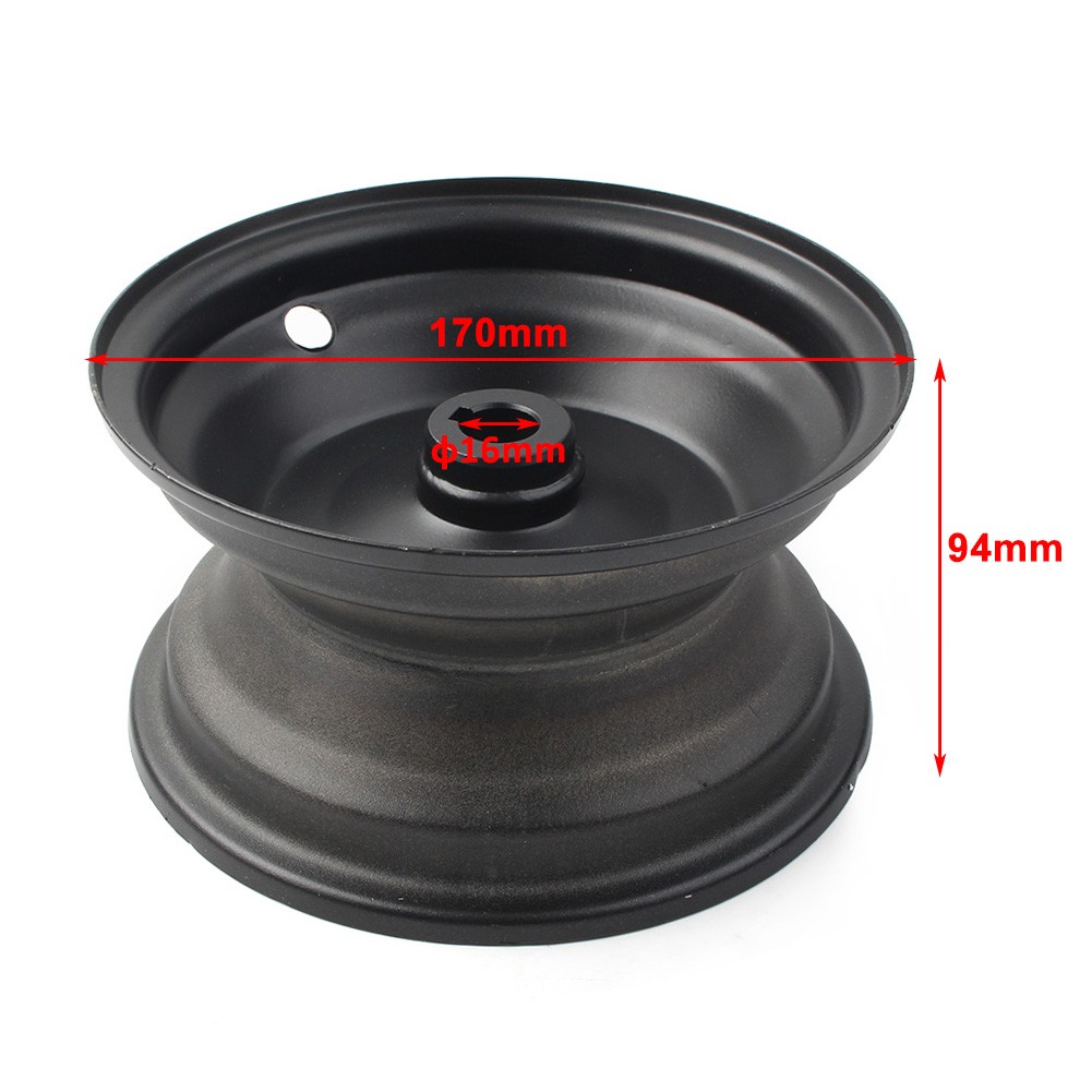 6″ 145/70-6 in Wheel Rim Fit Go Kart Off-Road Dirt Pit Bike Black Motorcycle US