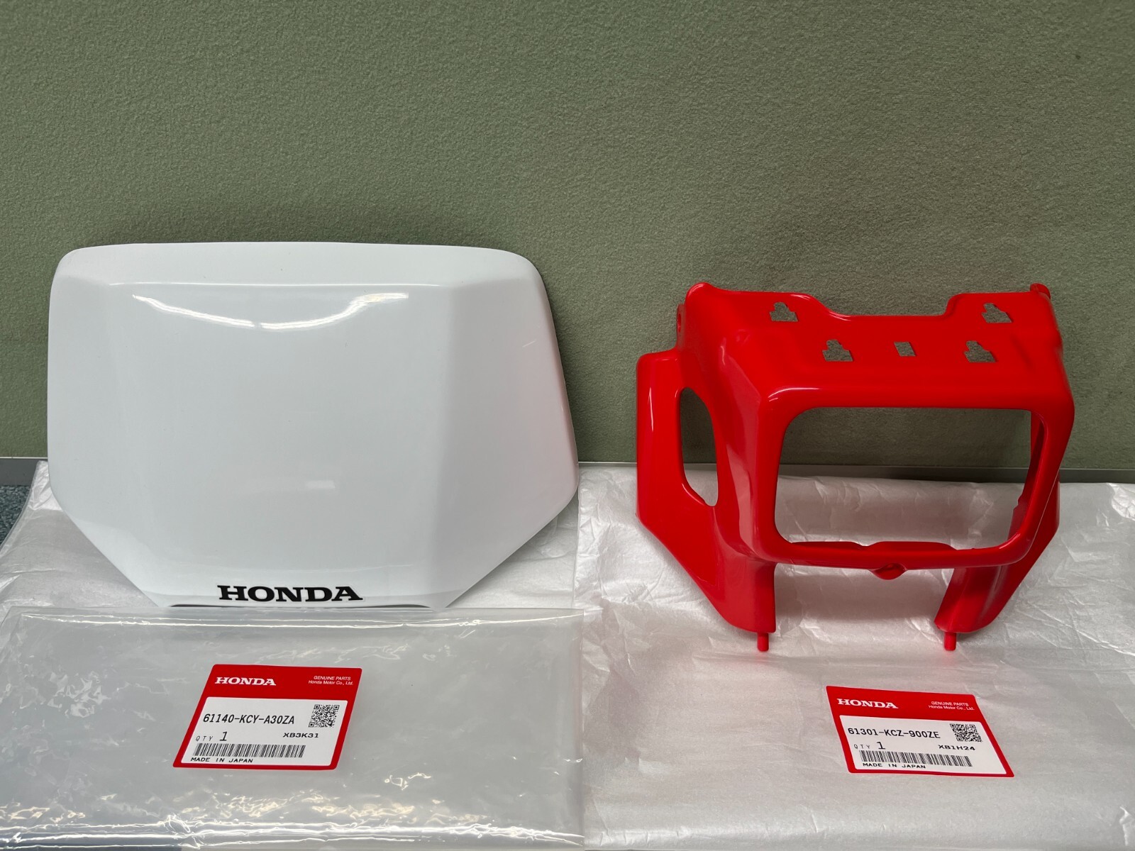 HONDA Headlight Cover Shroud Number Plate Set 96-04 XR250 R XR400 R