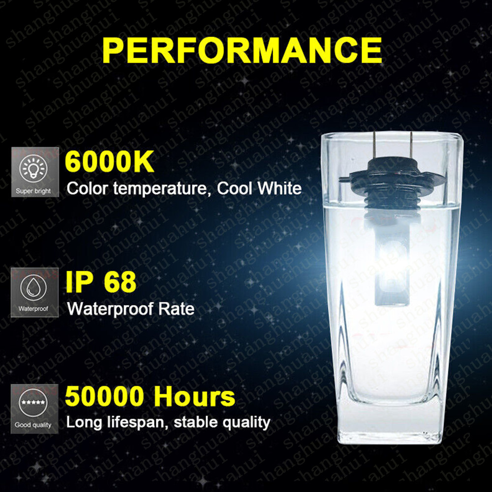 H7 LED Headlight Bulbs Kit White For Honda Silver Wing 600 2002-2013 FSC600 2pc