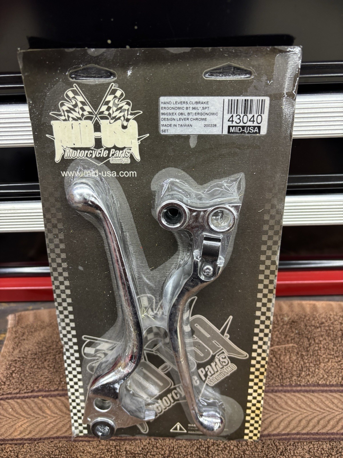 Mid-USA Chrome Ergonomic Hand Levers For Harley Davidson