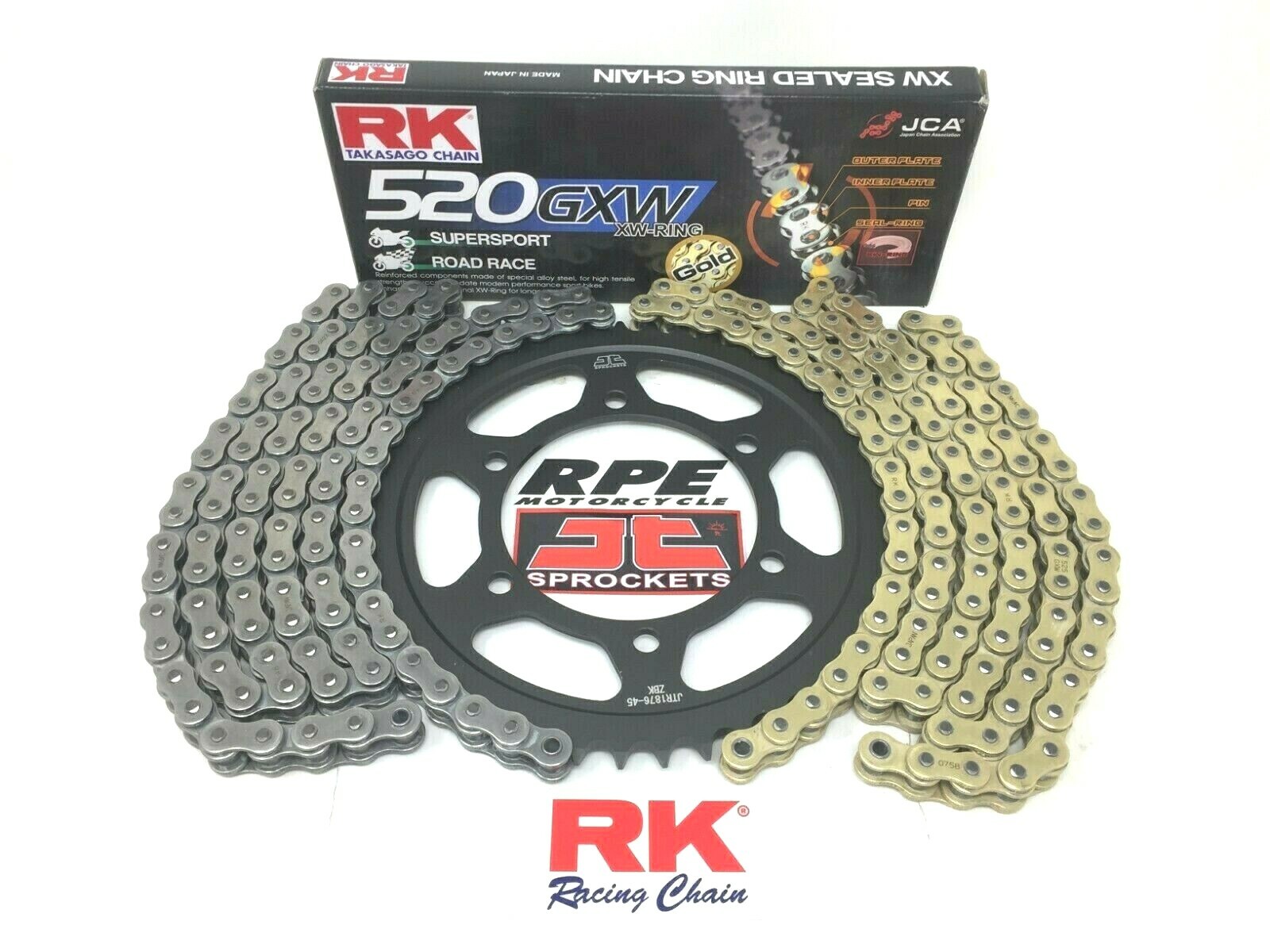 2014-2017 Yamaha FZ09 RK GXW 520 XW-Ring Racing Chain and Sprockets Kit