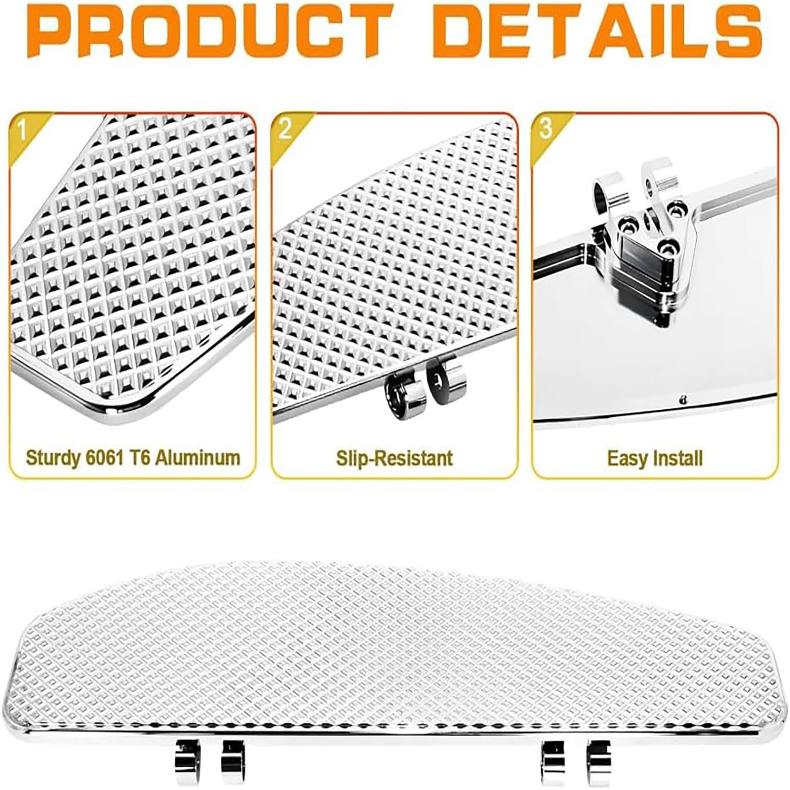 Front Driver Floorboards for Harley Touring 1986-2026 Softail Trike Tri Glide