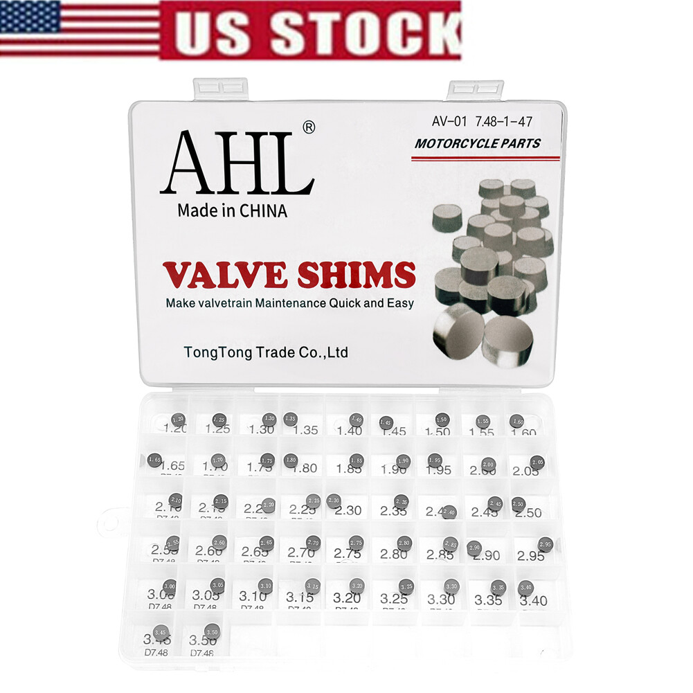 7.48mm Valve Shim 47Pcs Kit 1.2mm to 3.5mm for Honda Yamaha Suzuki Kawasaki