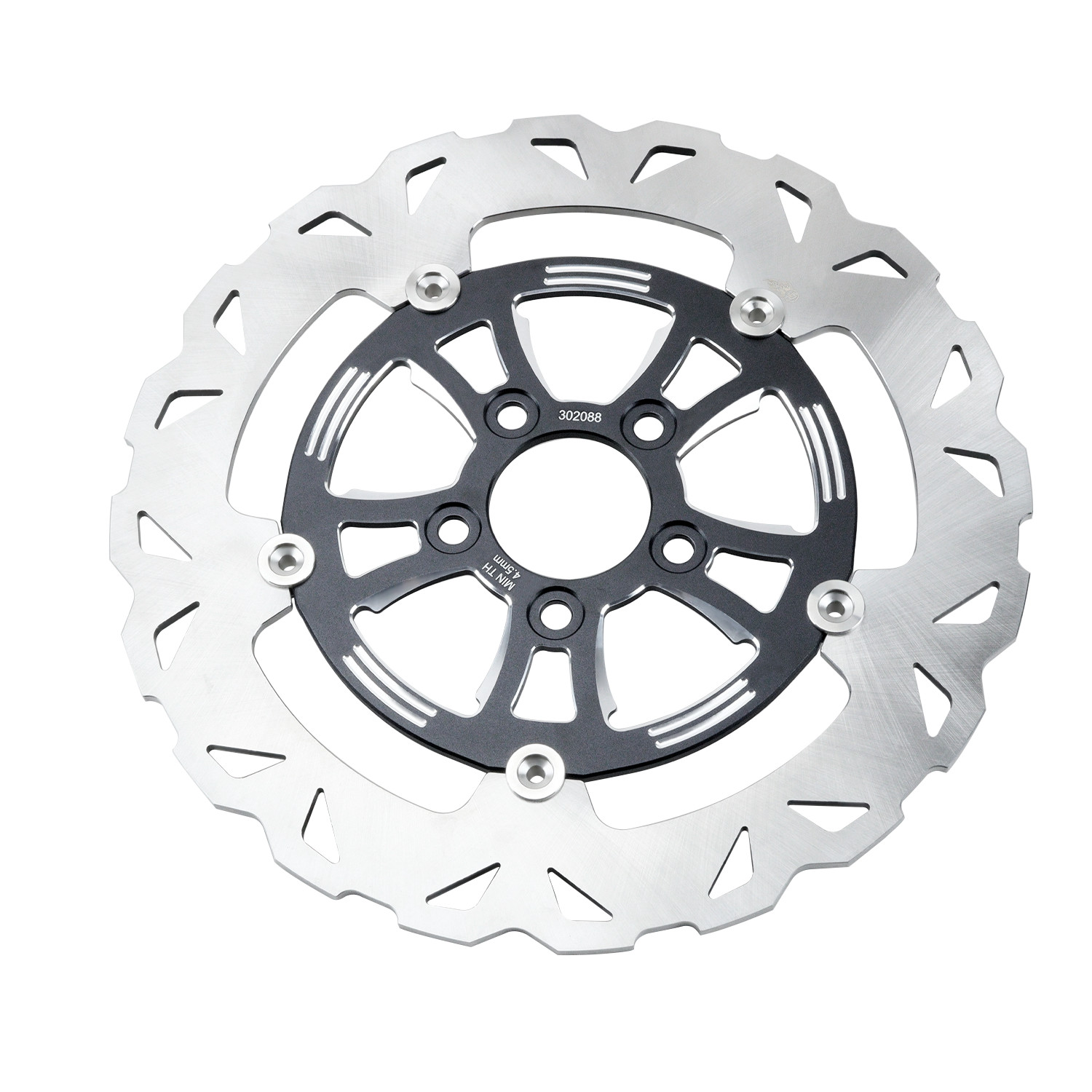 1 Set 12.6” Floating Black Front Brake Rotor for Harley 2024-later FLHX FLTRX