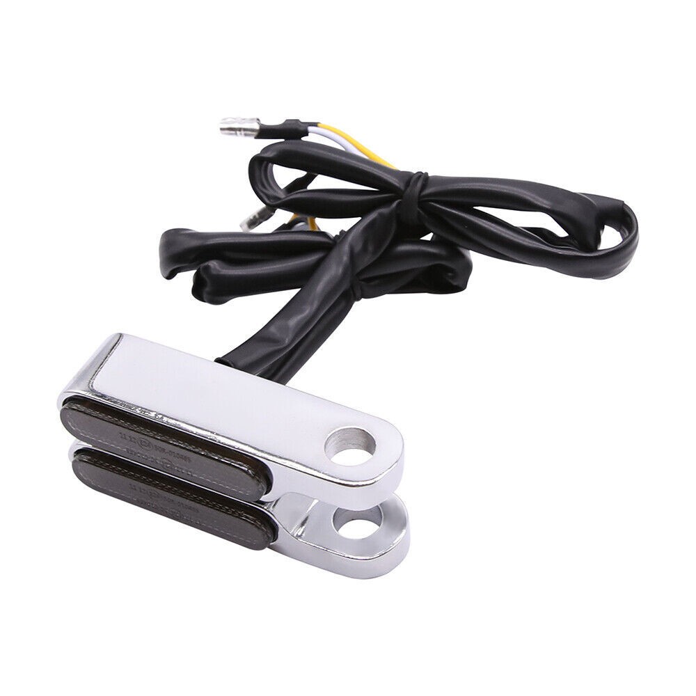For Harley Chopper Motorcycle LED Turn Signals Amber Blinker White Running Light