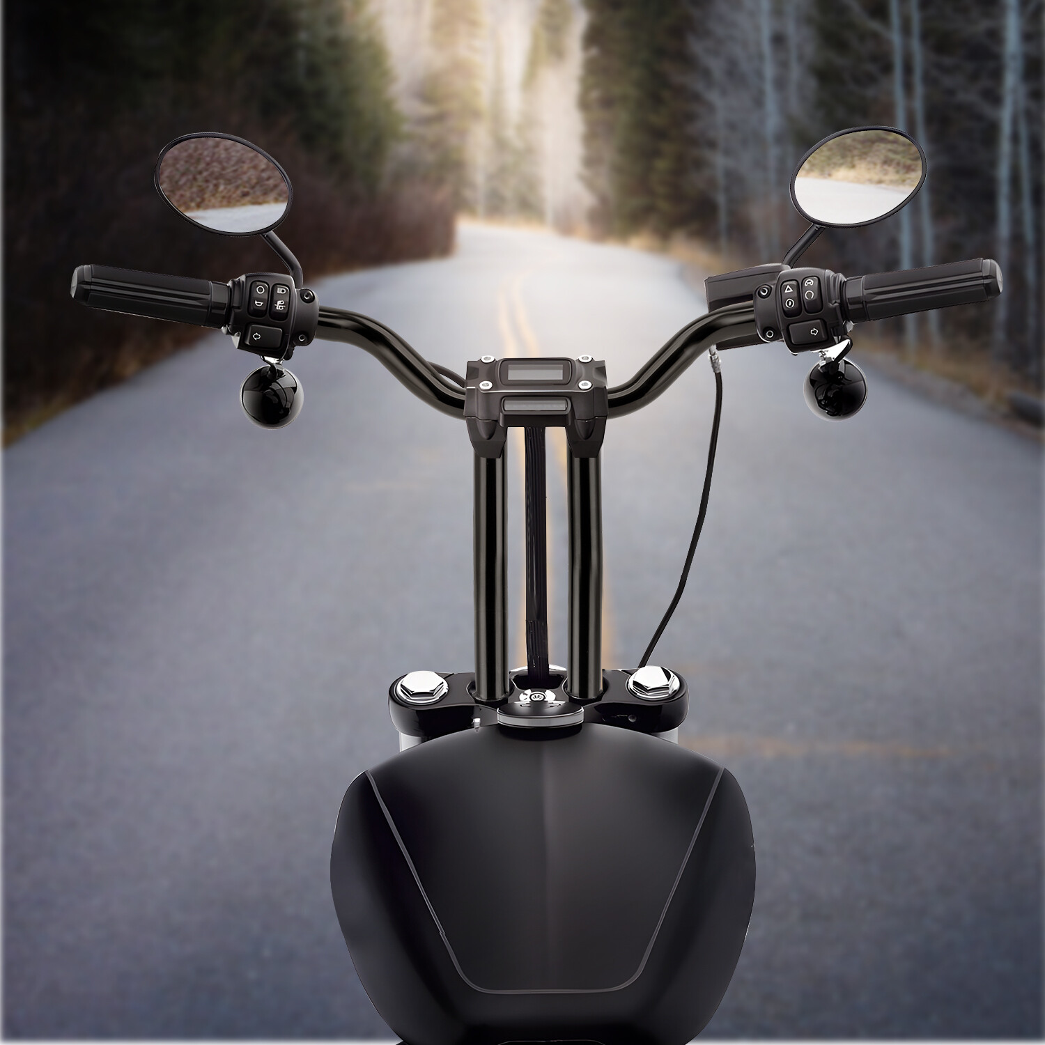 16″ in Black Handlebar MX-T-Bars For Harley Road King Softail Dyna Sportster XL
