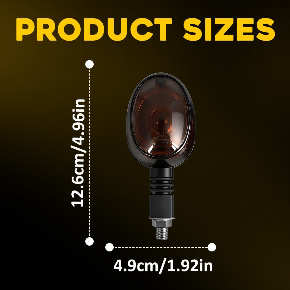 For Buell X1 99-02 Blast 00-10 Smoked Amber Turn Signal Light Pair Y0526.K M10