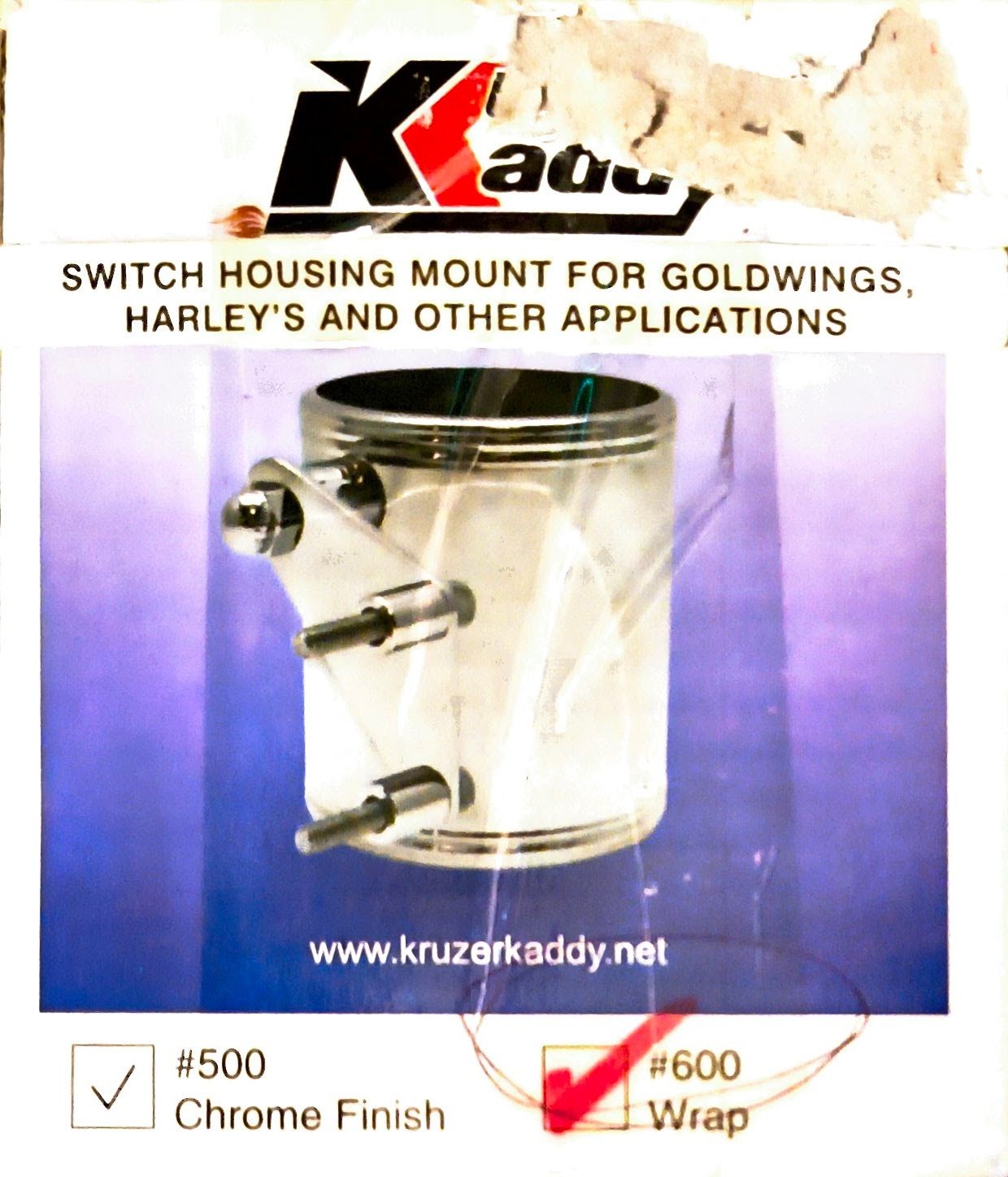New Kruzer Kaddy Switch Mount Cup Holder Black #600 Harley, Goldwing and others