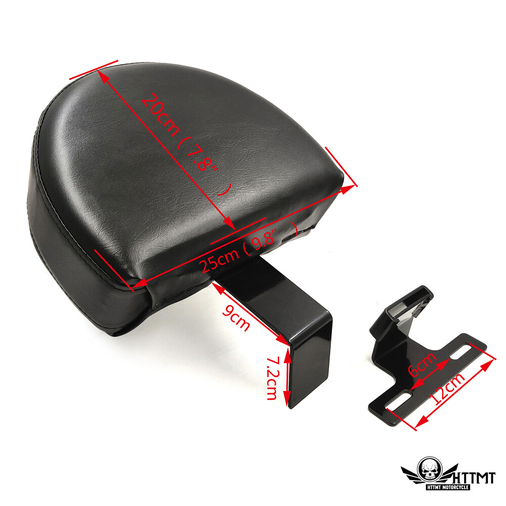 HTTMT Driver Backrest Easy ON/OFF Black For Harley 1993-2006 Heritage Softail