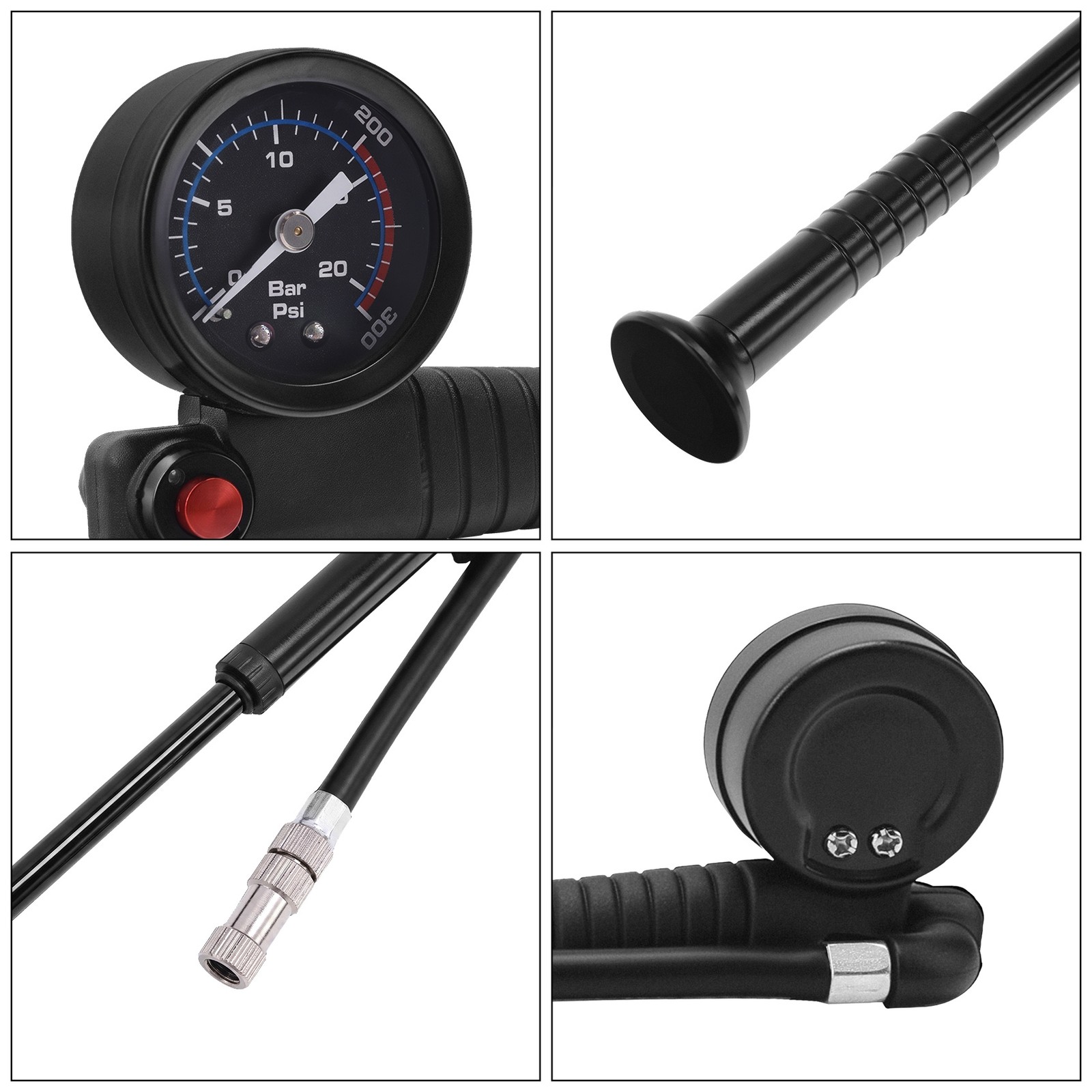 300PSI Suspension Air Shock Pump Universal Fit For Harley Touring Street Glide