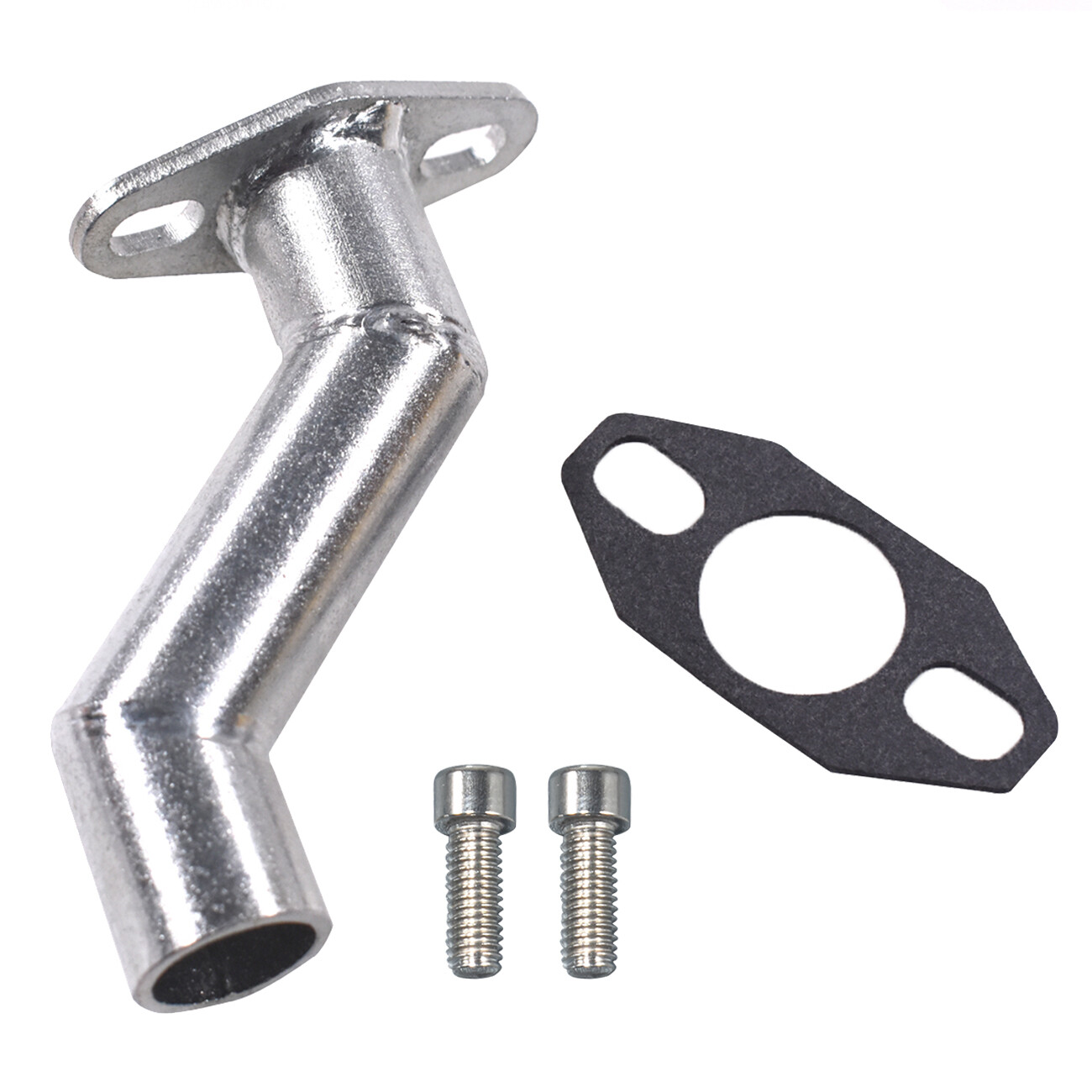 32-40mm Silver Offset Intake Manifold w/Gasket For 49cc 66cc 80cc Motorized Bike