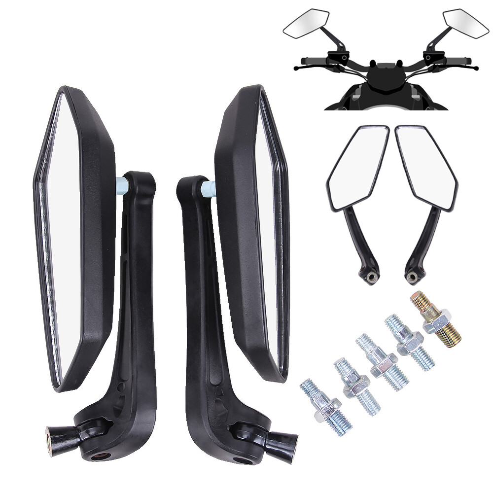 Universal Black 8/10mm Motorcycle Scooter Mirrors Pair