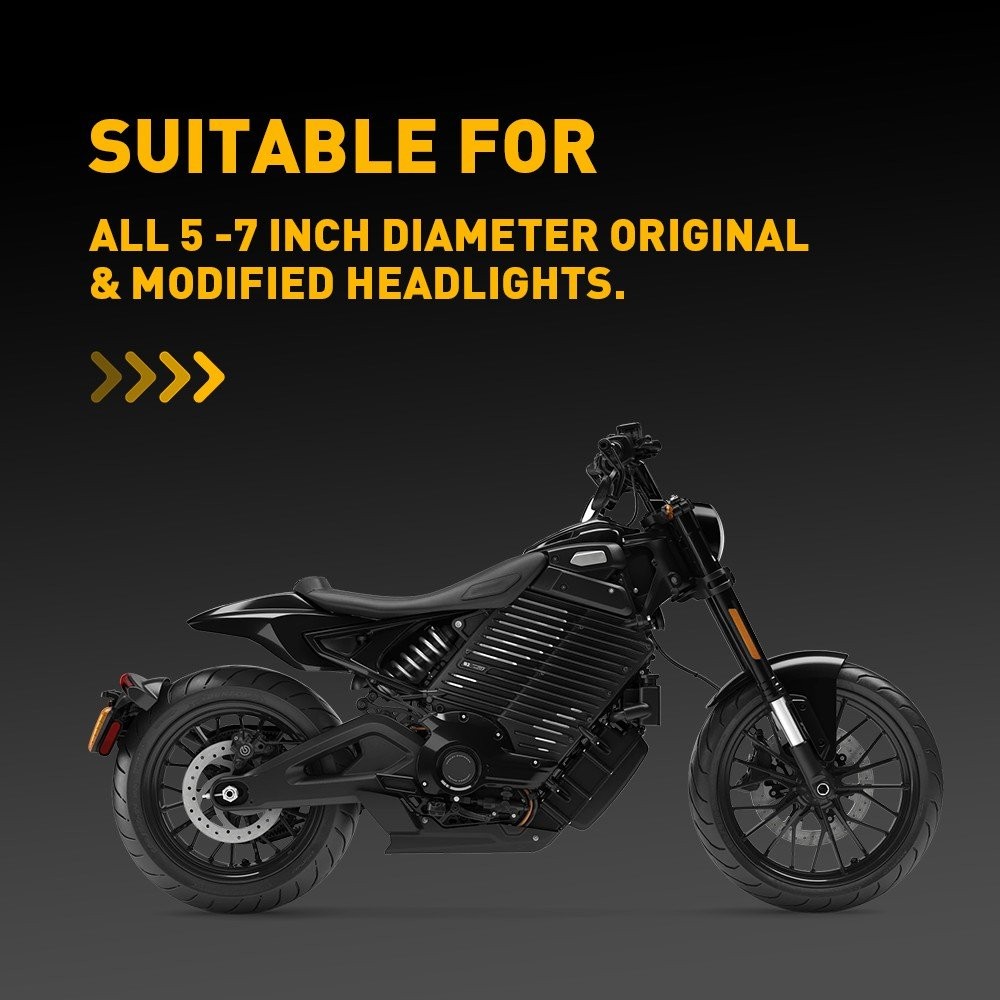 5″-7″ Round Headlight Motorcycle Clear Windshield Windscreen Universal For Honda