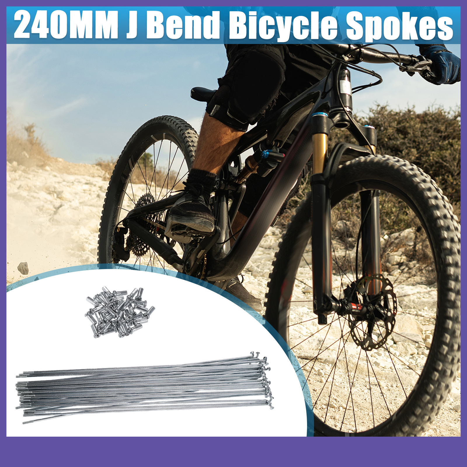 THIRTY-SIX Wheel Spokes Universal 240mm 9.45″ C