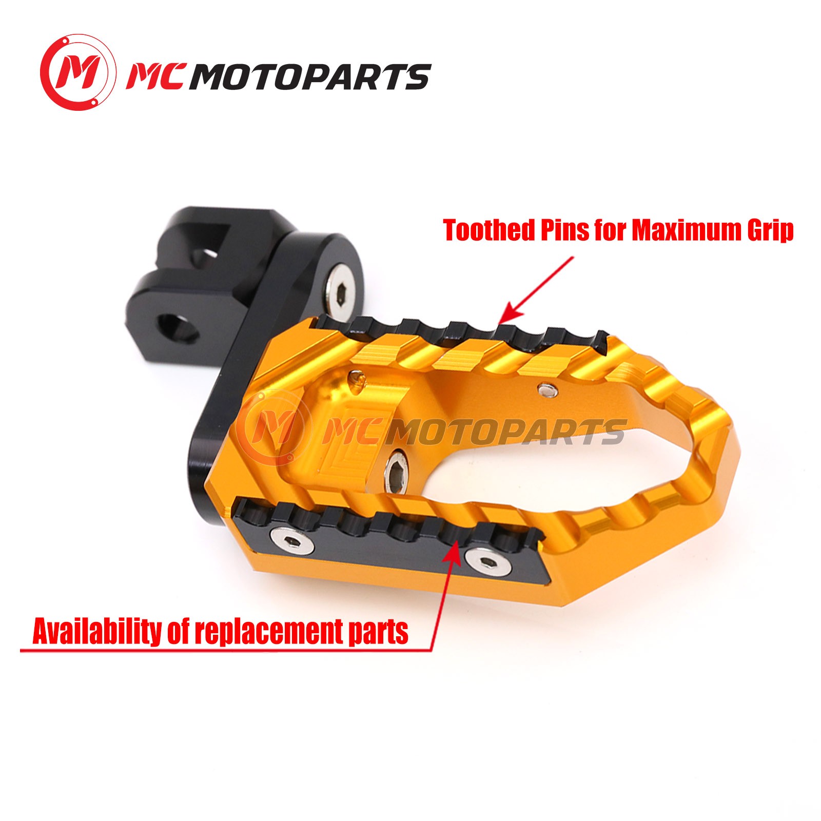 For Ducati Hypermotard 1100 /S/EVO 2008-2014 1.5in Lowering Rider Wide Foot Pegs