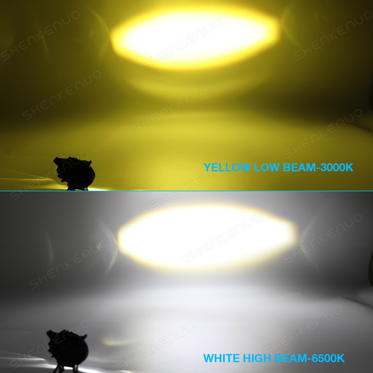 2X LED Work Light Pods Spot Fog Lamp Yellow White Off road Driving UTV SUV Truck