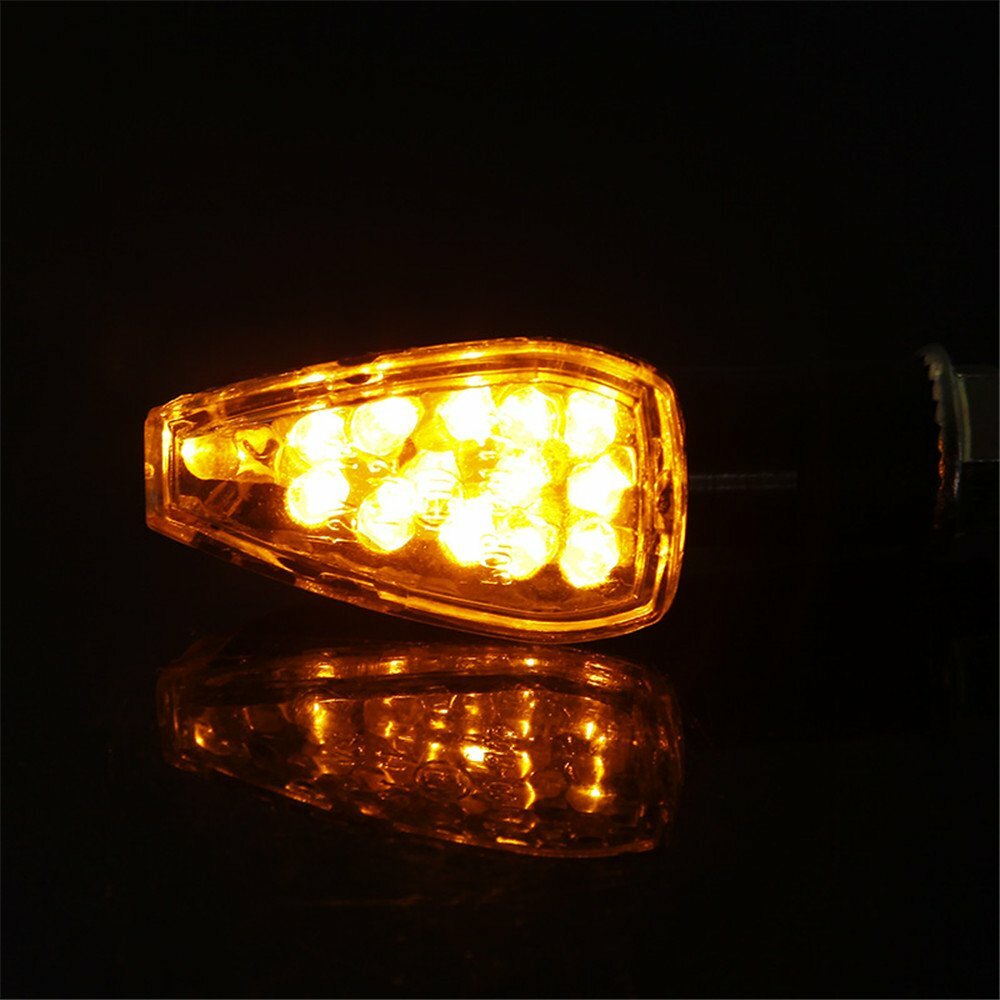 Mini Stalk Arrow Light Motorcycle Turn Signals Light LED Indicator Blinker Amber