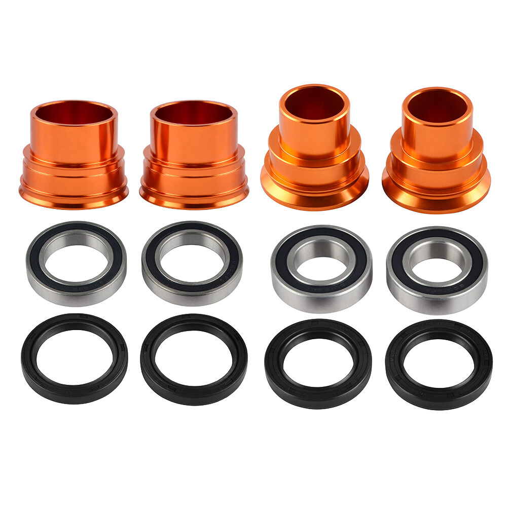 Front & Rear Wheel Spacer Bearing Seal Kit For KTM 125 200 250 300 EXC 2003-2015