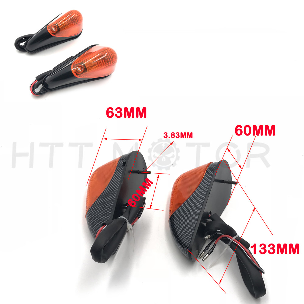 Amber Front Turn Signals Fit Kawasaki Ninja EX 250 1988-2007 2001 2002 2003 UE
