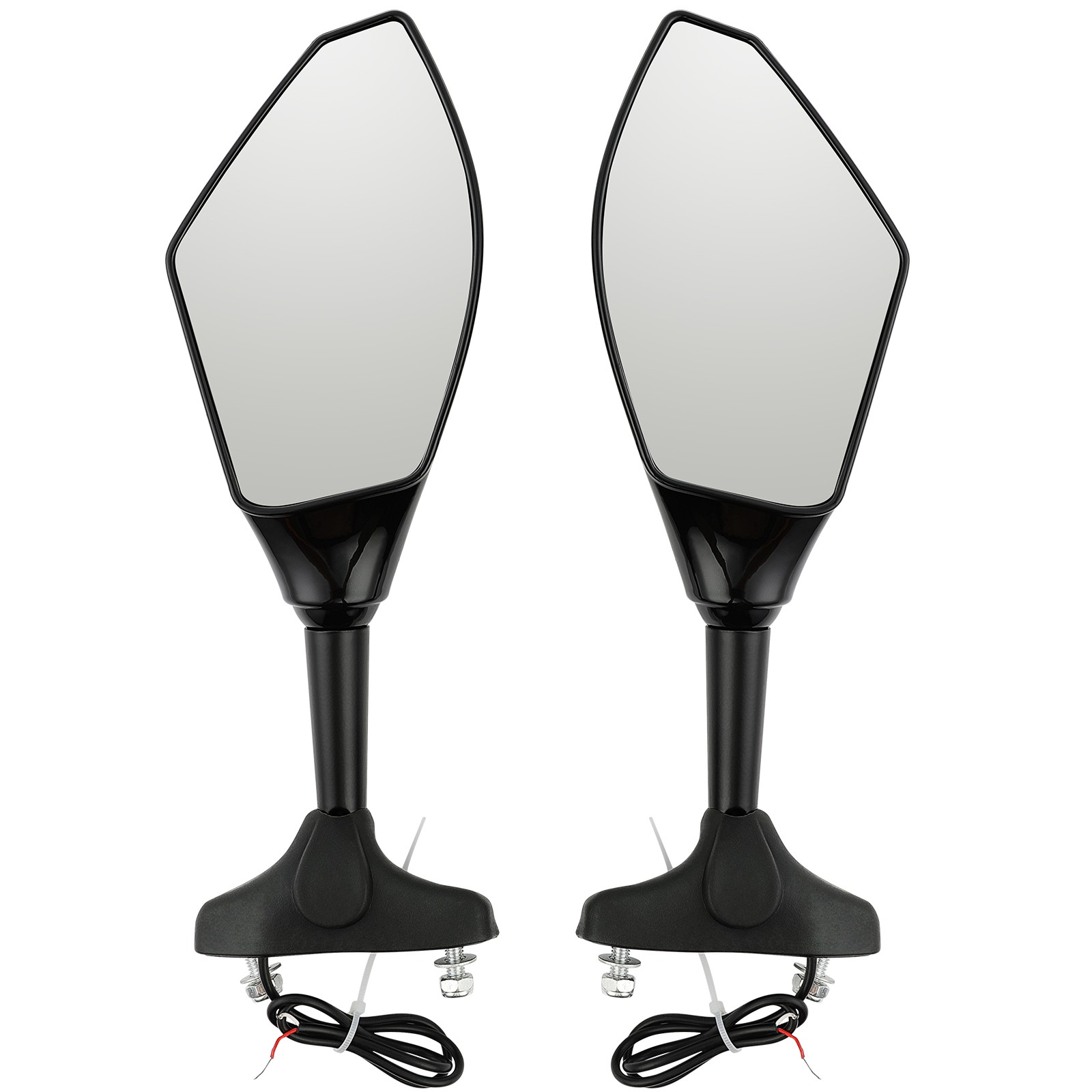 Rear View Mirrors w/ LED Turn Signal Light For Kawasaki Ninja 500 650 ZX6R ZX10R