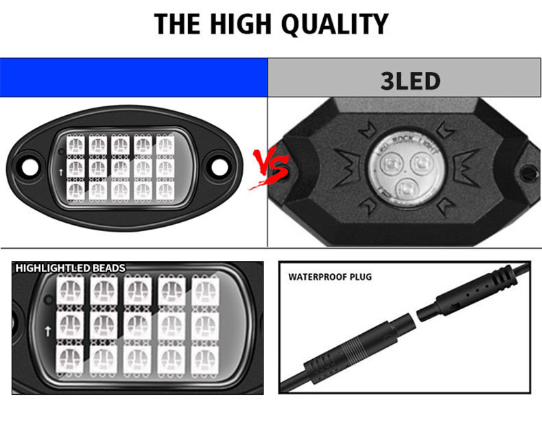 Fit Polaris Slingshot 4pcs Motorcycle RGB LED Neon Under Glow Underbody Lights