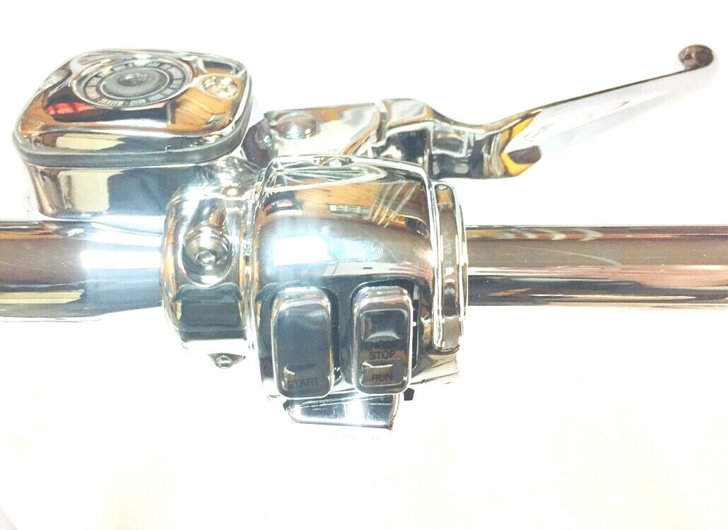 12 X 1 1/4 ” Ape Hanger Chrome Handlebar Kit W Controls 96 – 06 Harley Heritage