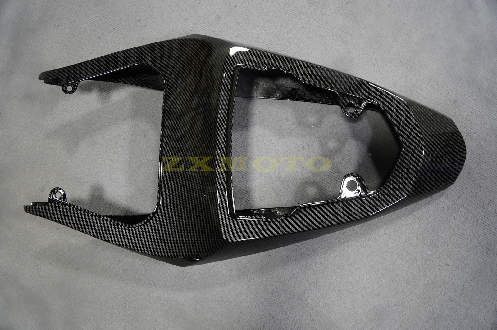 Black Carbon Fiber Fairing Kit +Tank Cover+Bolt For Suzuki GSXR600/750 2004-2005