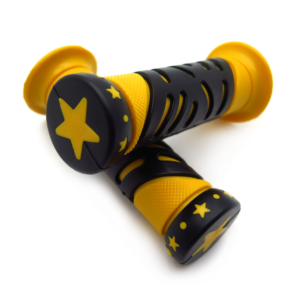 Comfort Gel Hand Grips Yellow 22mm 7/8″ For Sportsbike Motorcycle ATV KTV Honda