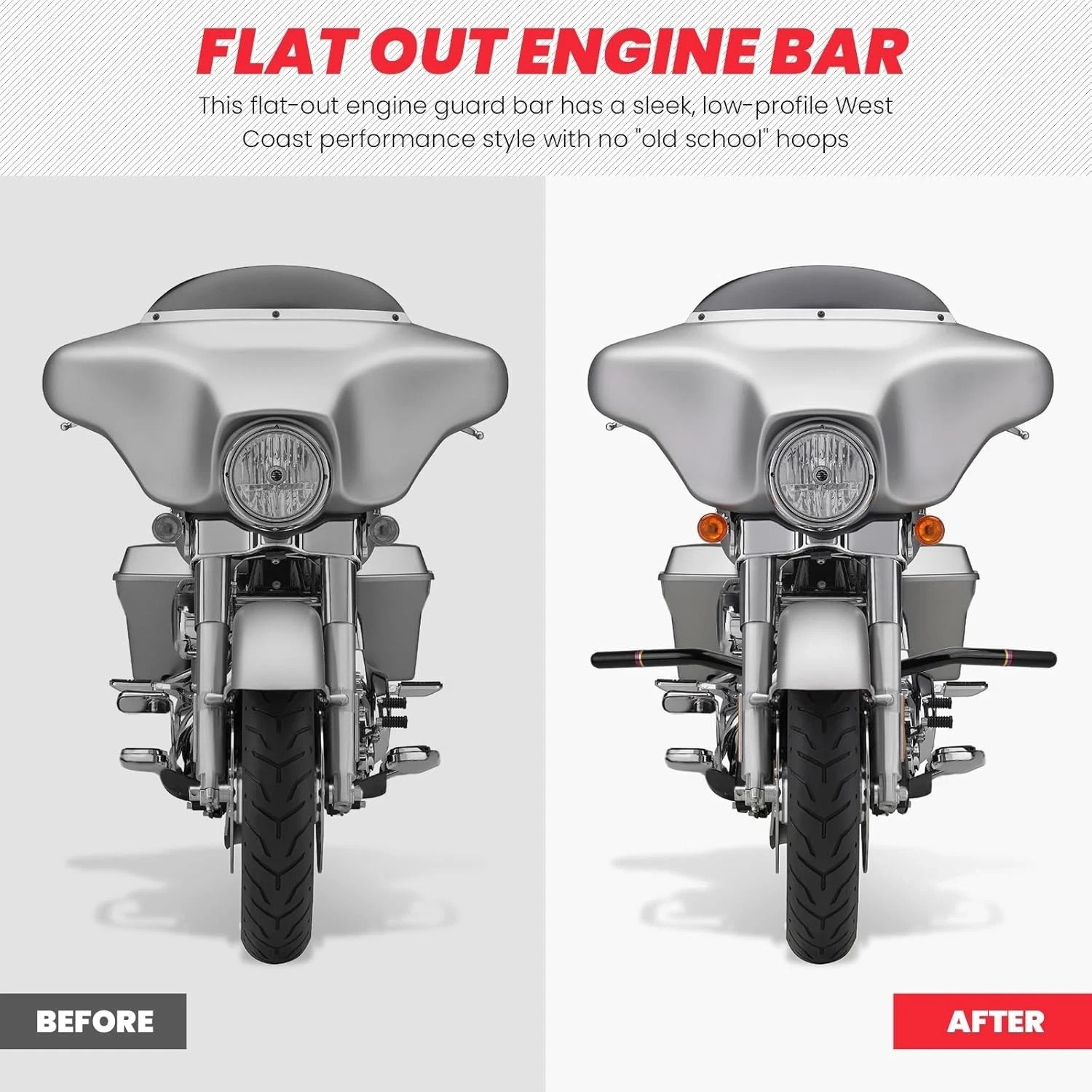 Front Highway Engine Guard Crash Bar For Harley Touring Road Street Glides 09-13