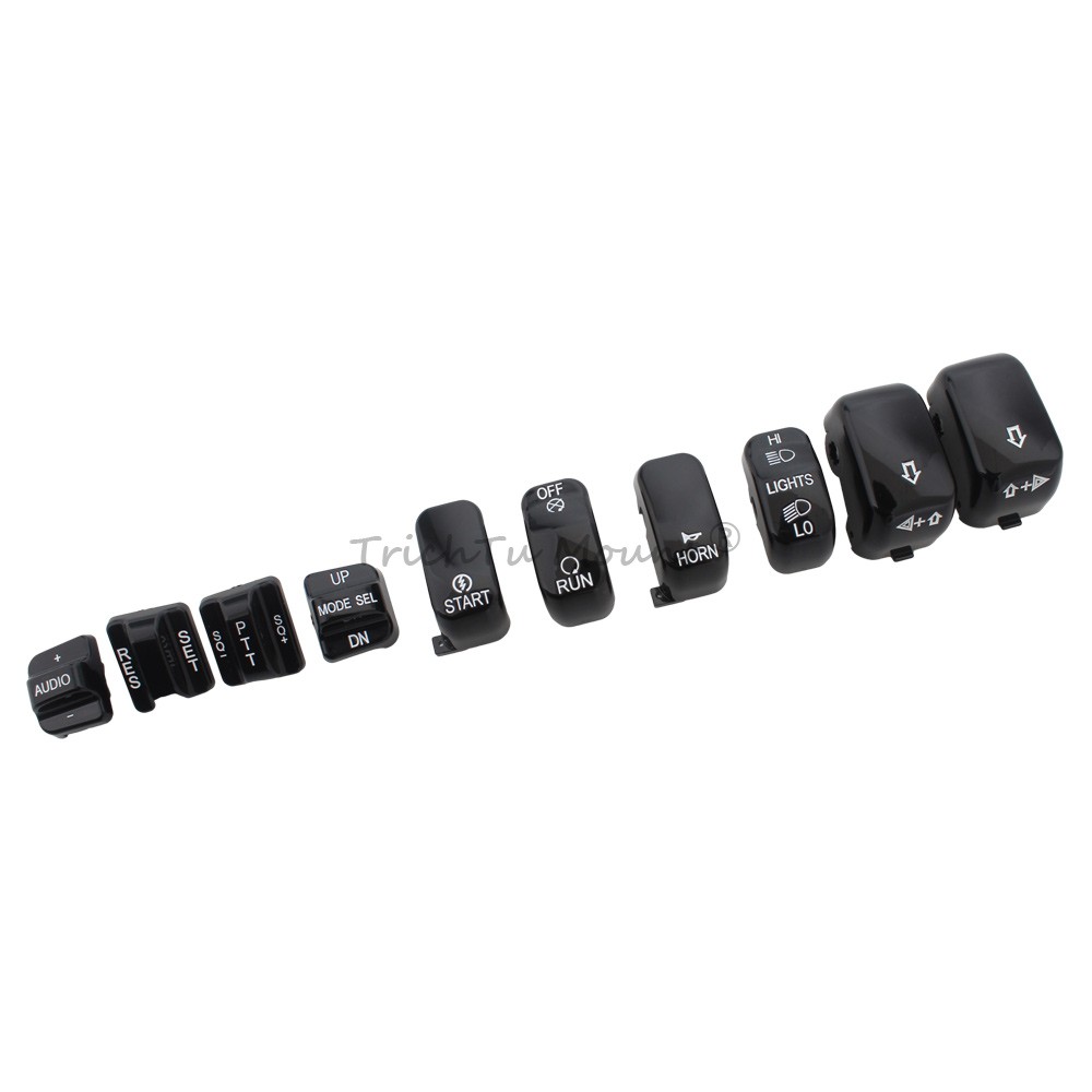 Hand Control Switch Caps Black Fit for Harley XL Dyna Electra Street Glide 96-13