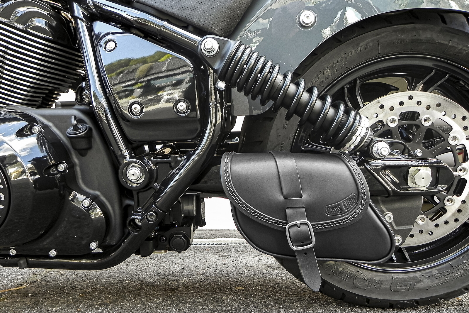 LEATHER SWINGARM SADDLE BAG 2022-2024 INDIAN CHIEF BOBBER DARKHORSE, SPORTCHIEF