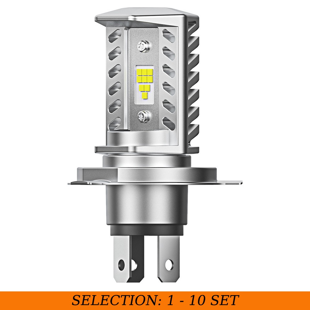 1-10x Motorcycle LED H4 9003 Headlight Bulb White Lamp Super Bright 6500K AUXITO