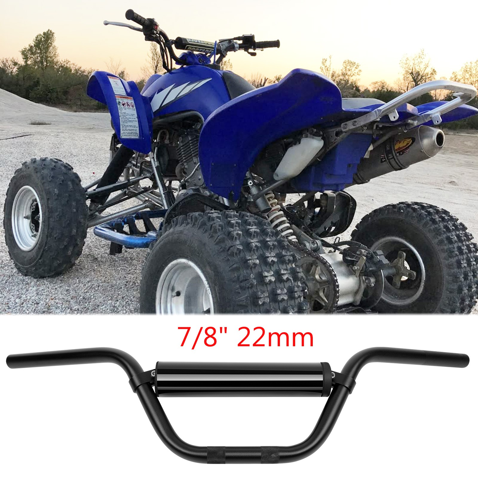 Motorcycle ATV 7/8″ 22mm Handlebar For Yamaha Raptor 660R 700R 700 350 250 125