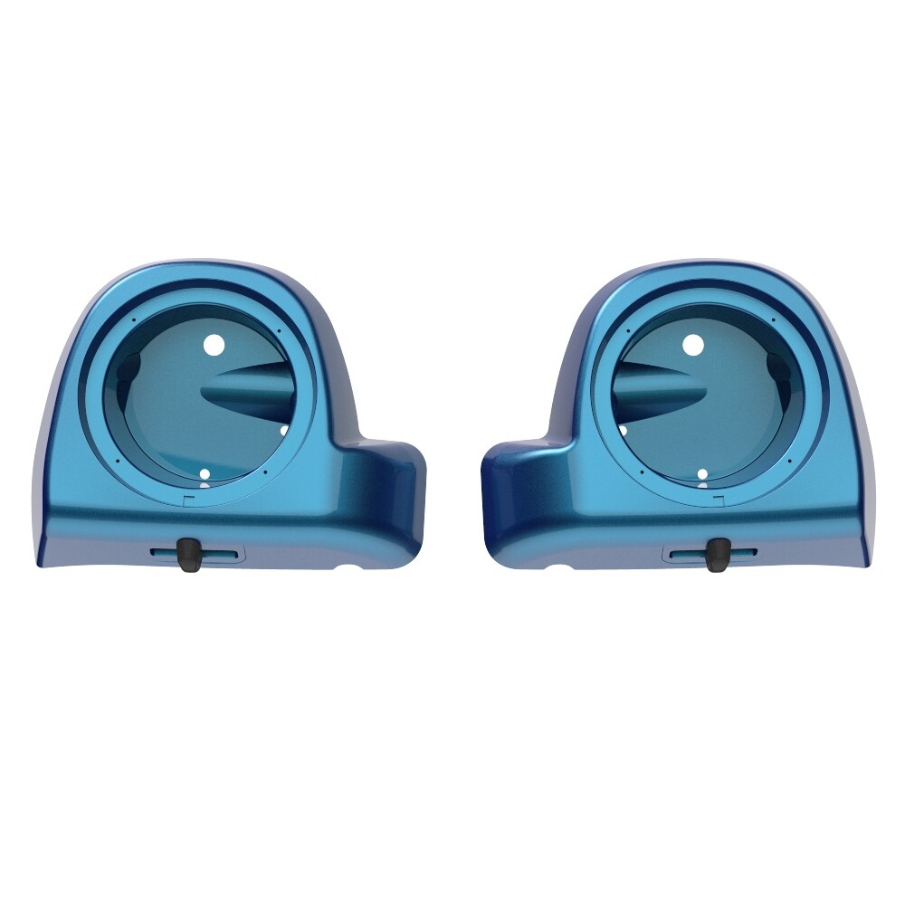 Daytona Blue 6.5” Speaker Pods Lower Fairings For 14+ Harley FLHR FLHXS FLTRX